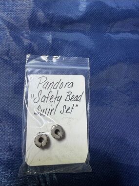 Pandora Silver Safety Bead Swirl Set